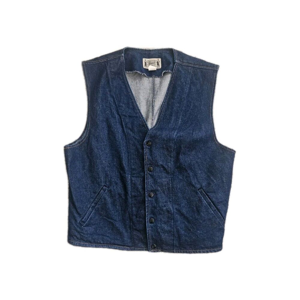 Vintage Conceal Carry Jean Western Vest Mens Large Made In USA